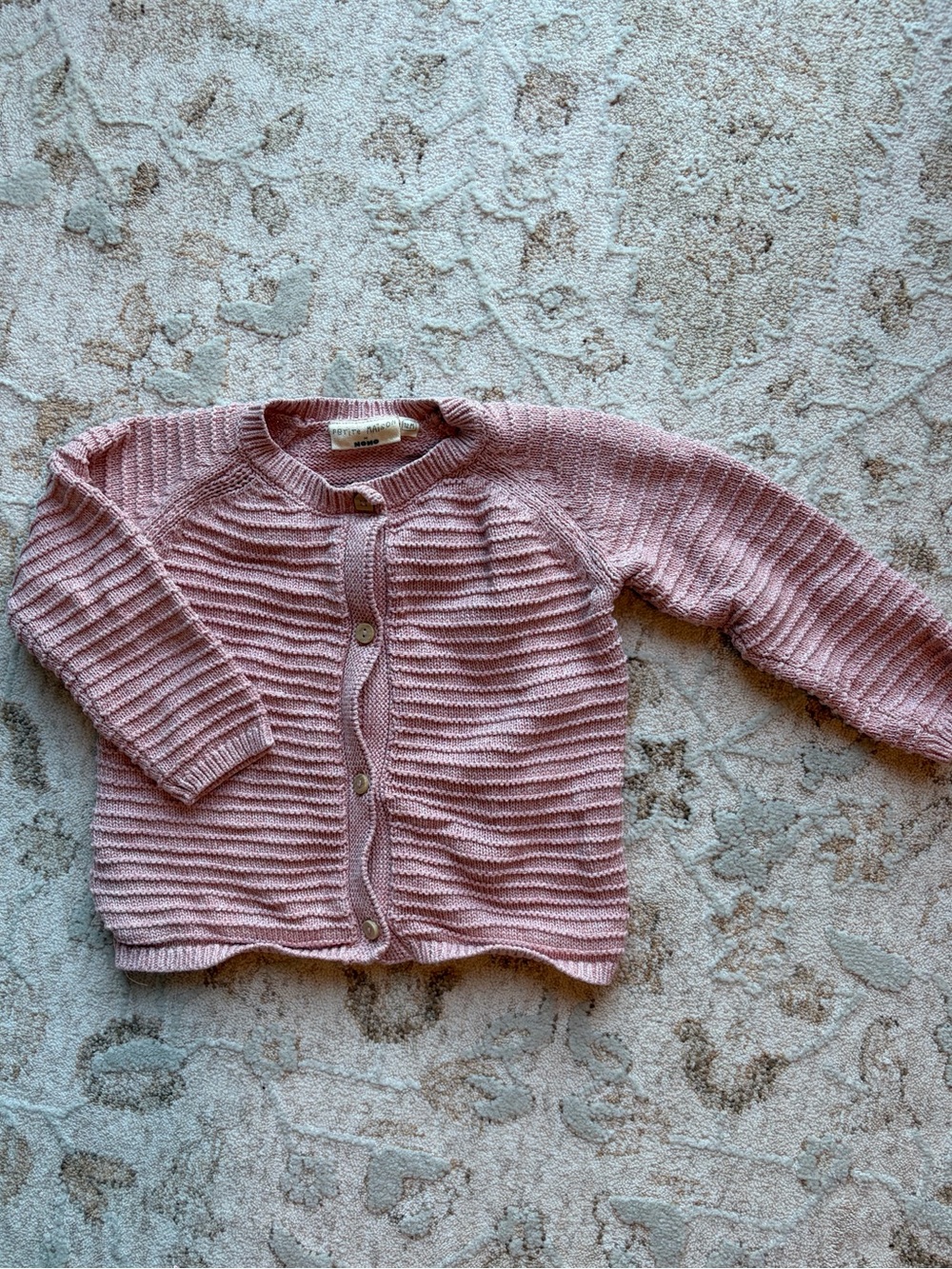 Organic Cotton Petite Maison x Nono Knitted Button Up Cardigan Sweater